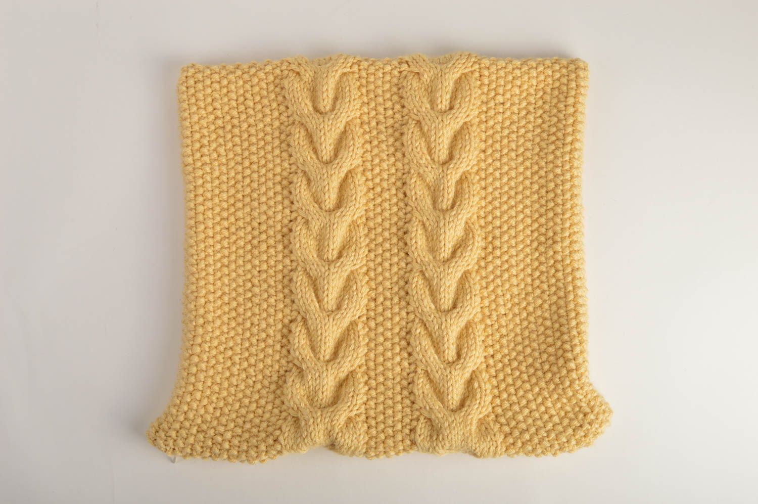 Federa a maglia fatta a mano federa bella biancheria da letto idee regalo
 foto 2