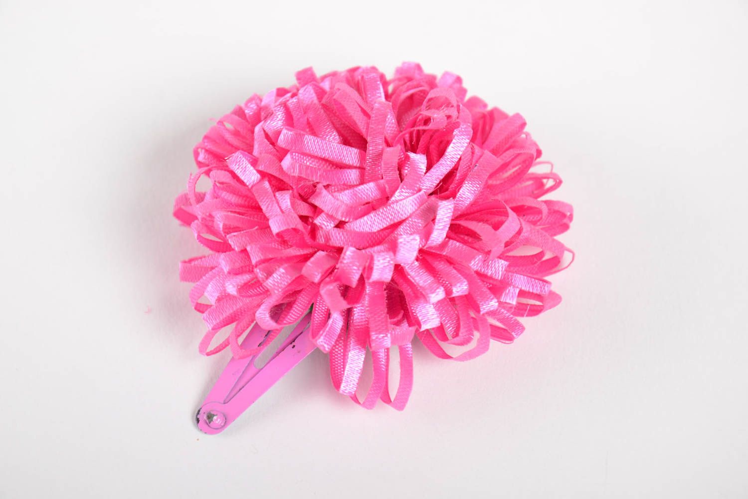 Handmade Haarspange Blume Damen Modeschmuck Accessoire für Haare in Rosa foto 5