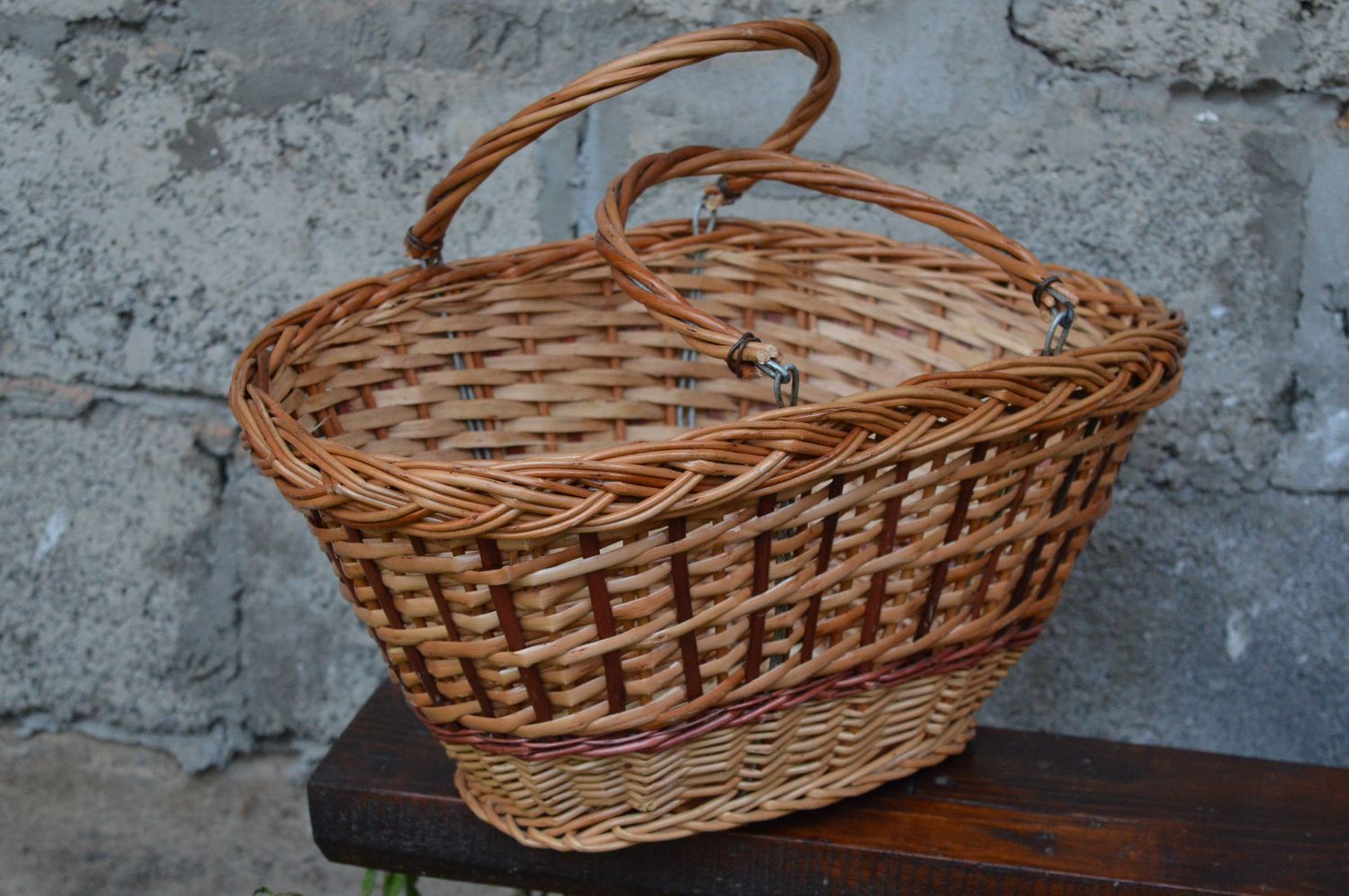 Handmade cute Easter basket stylish decorative element designer basket photo 1