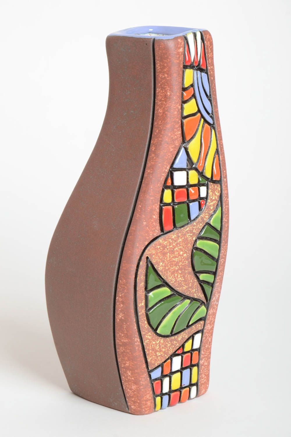 Сувенир ручной работы керамическая ваза для цветов ваза для цветов большая фото 2