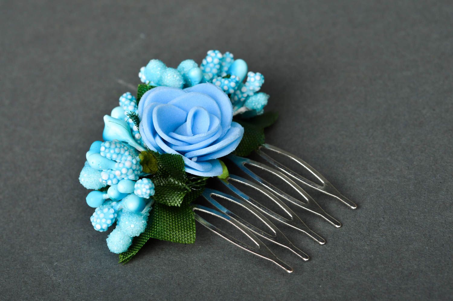 Homemade jewelry decorative hair comb flowers for hair kids accessories photo 5