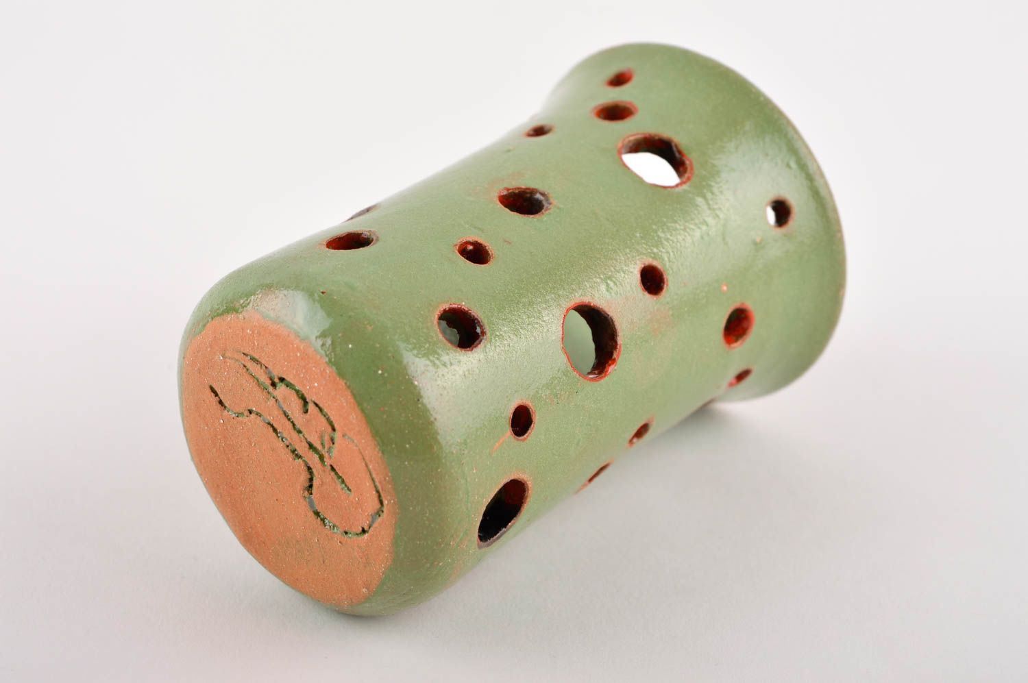 Handgemachte Keramik moderne Vase Haus Dekoration ausgefallenes Geschenk grün foto 3
