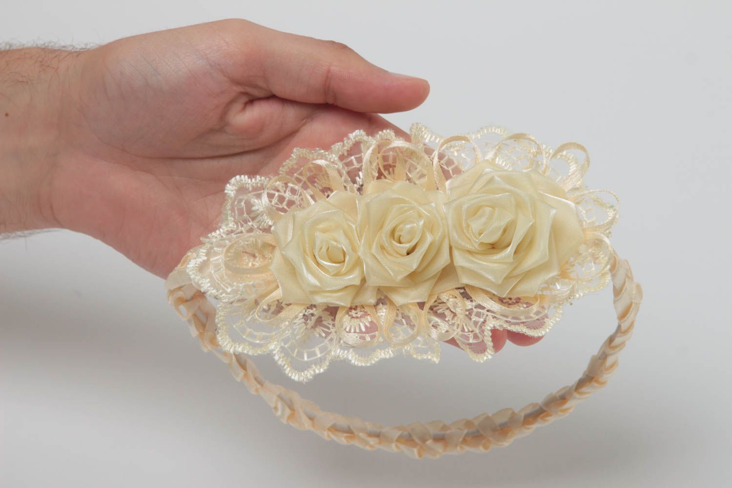Schmuck handgemacht Haarband mit Blumen Accessoires für Haare Geschenk Ideen foto 5
