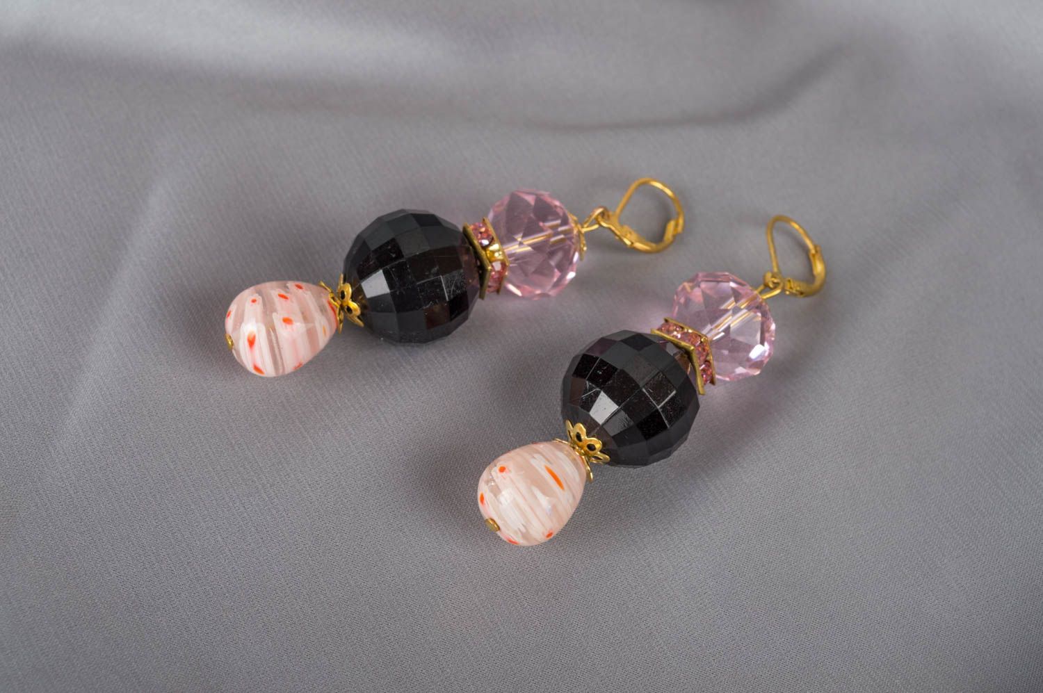 Unusual homemade plastic earrings crystal earrings evening jewelry designs photo 1