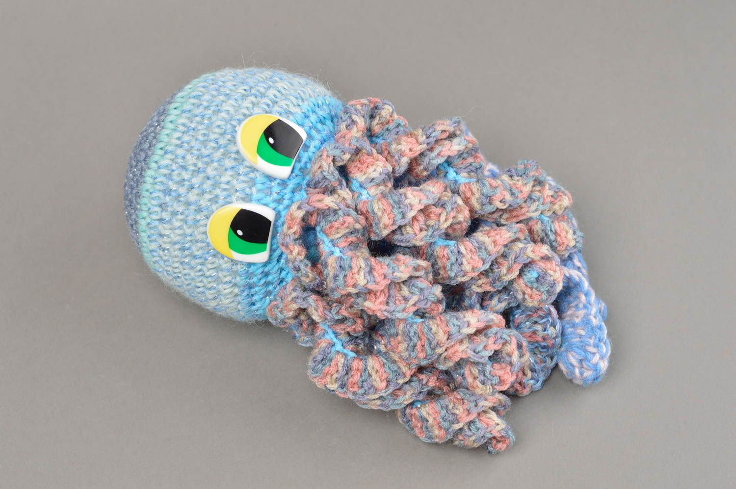 Unusual handmade soft toy crocheted designer souvenir cute interior decor photo 4