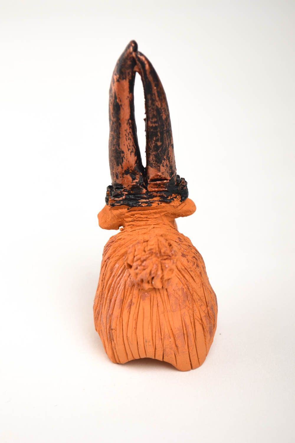 Statuetta capra in argilla fatta a mano figurina decorativa in ceramica 
 foto 4