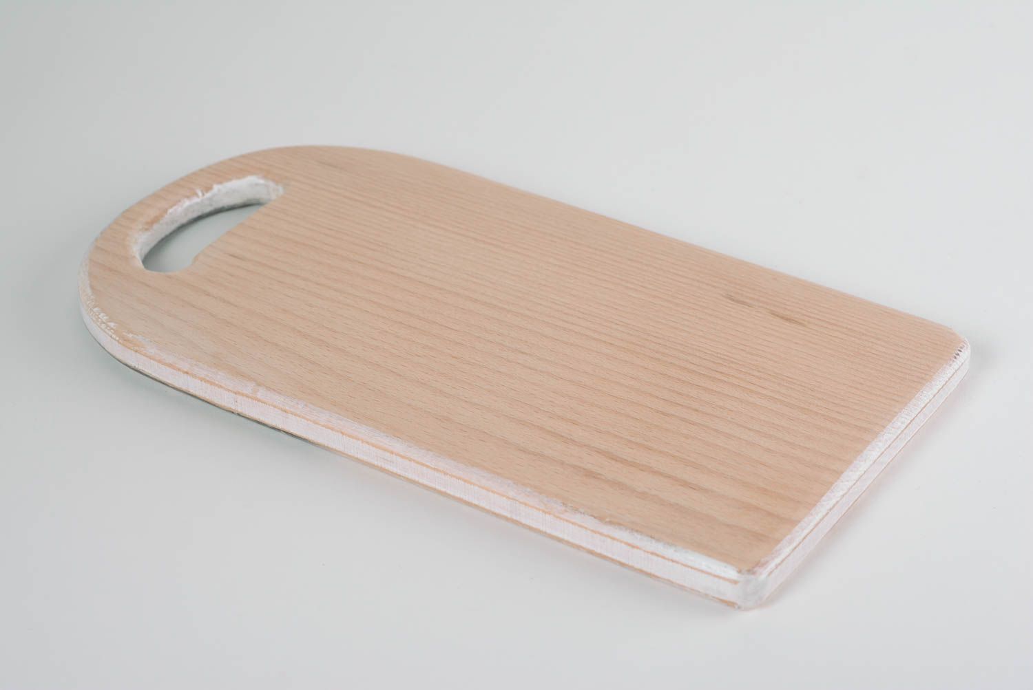 Planche à découper en bois technique du serviettage faite main avec hibou photo 2