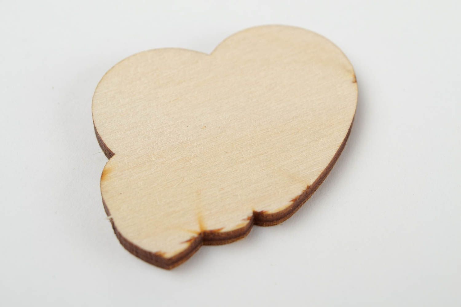 Stylish wooden heart designer unusual blank for painting lovely accessories photo 5