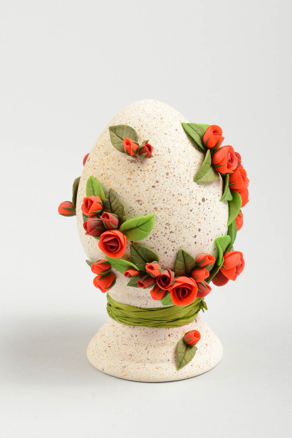 Пасхальное яйцо ручной работы изделие из полимерной глины пасхальный декор фото 2