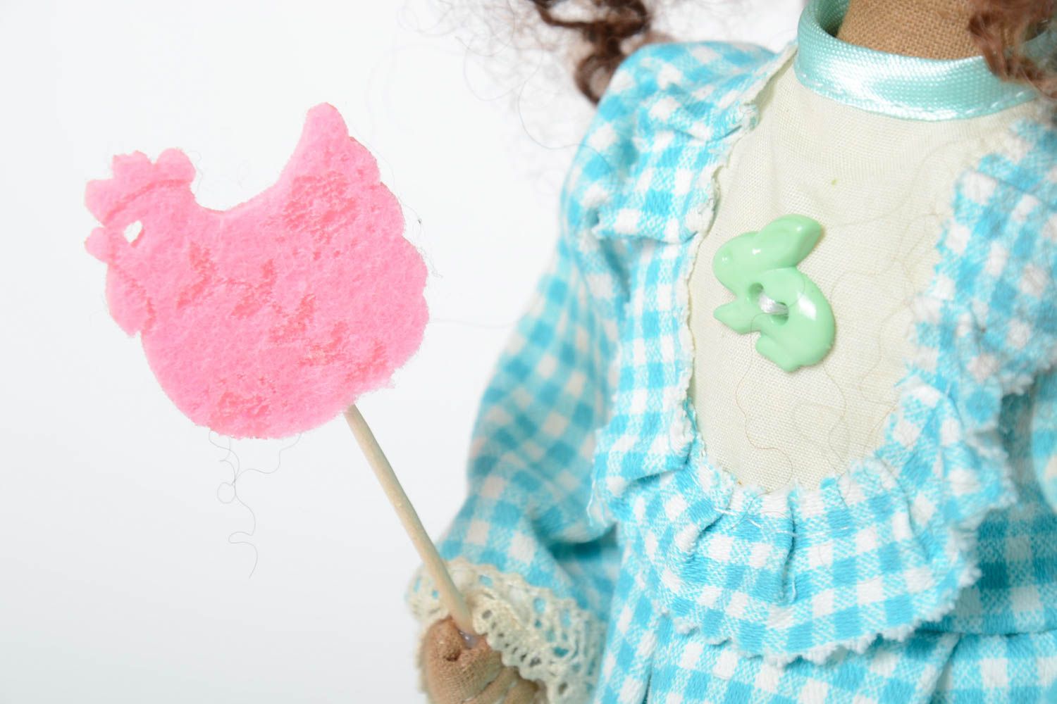 Тканевая мягкая игрушка ручной работы кукла ароматизированная кофе и ванилью фото 3