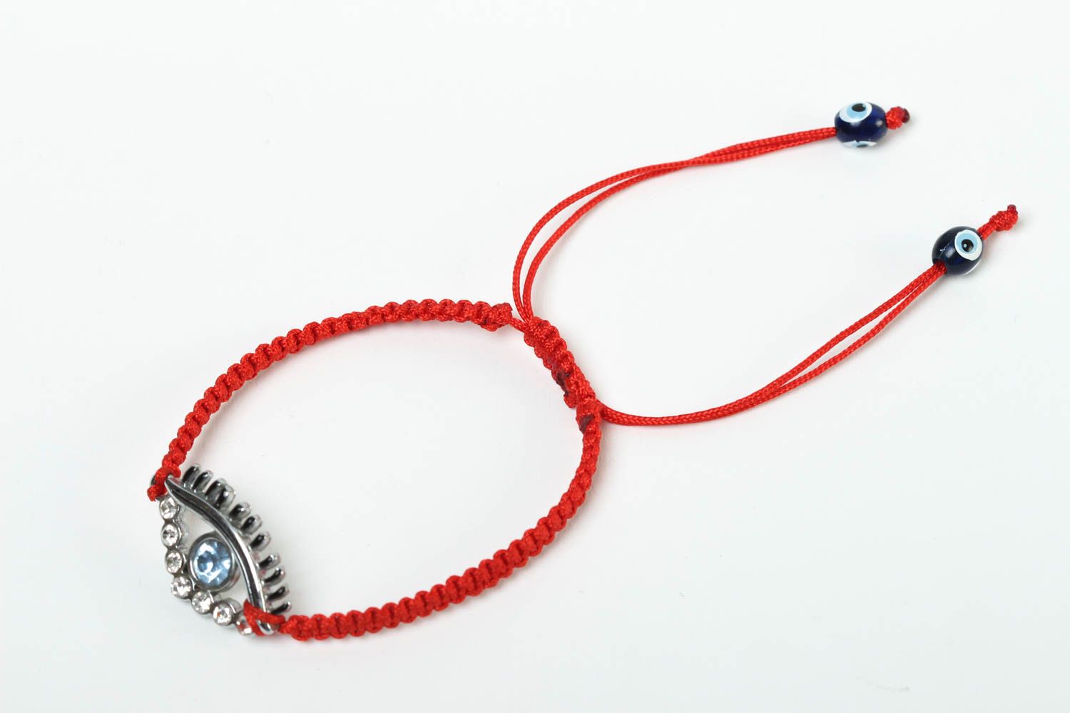 Damen Armband handmade Mode Accessoire geflochtenes Armband in Rot modisch foto 2