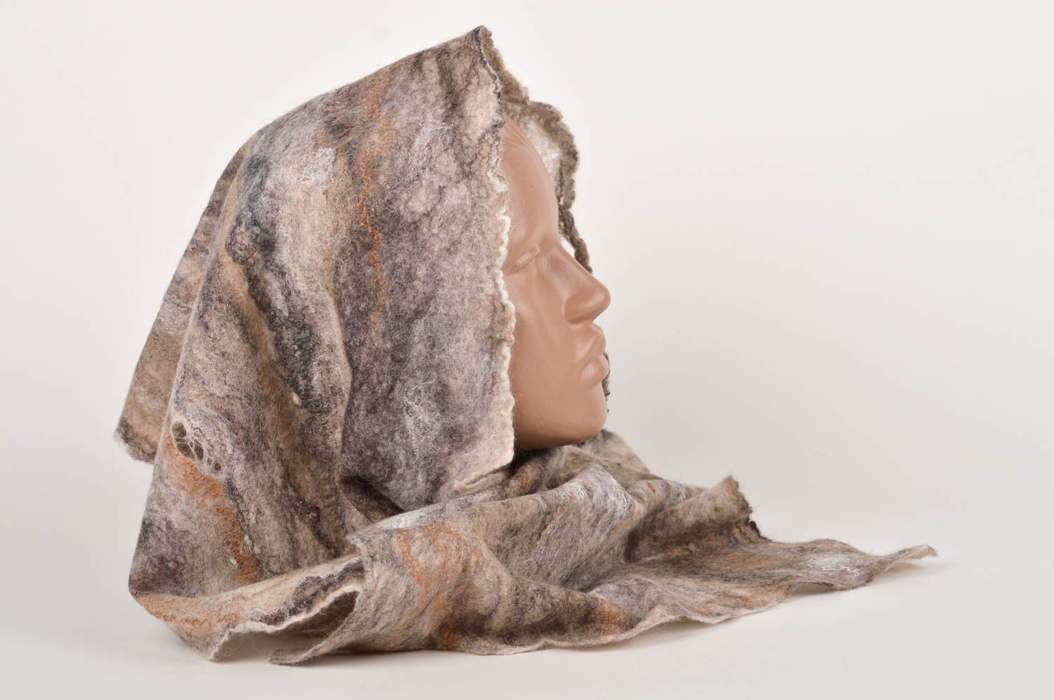 Chal hecho a mano de lana grande cálido accesorio de moda regalo para mujer foto 3