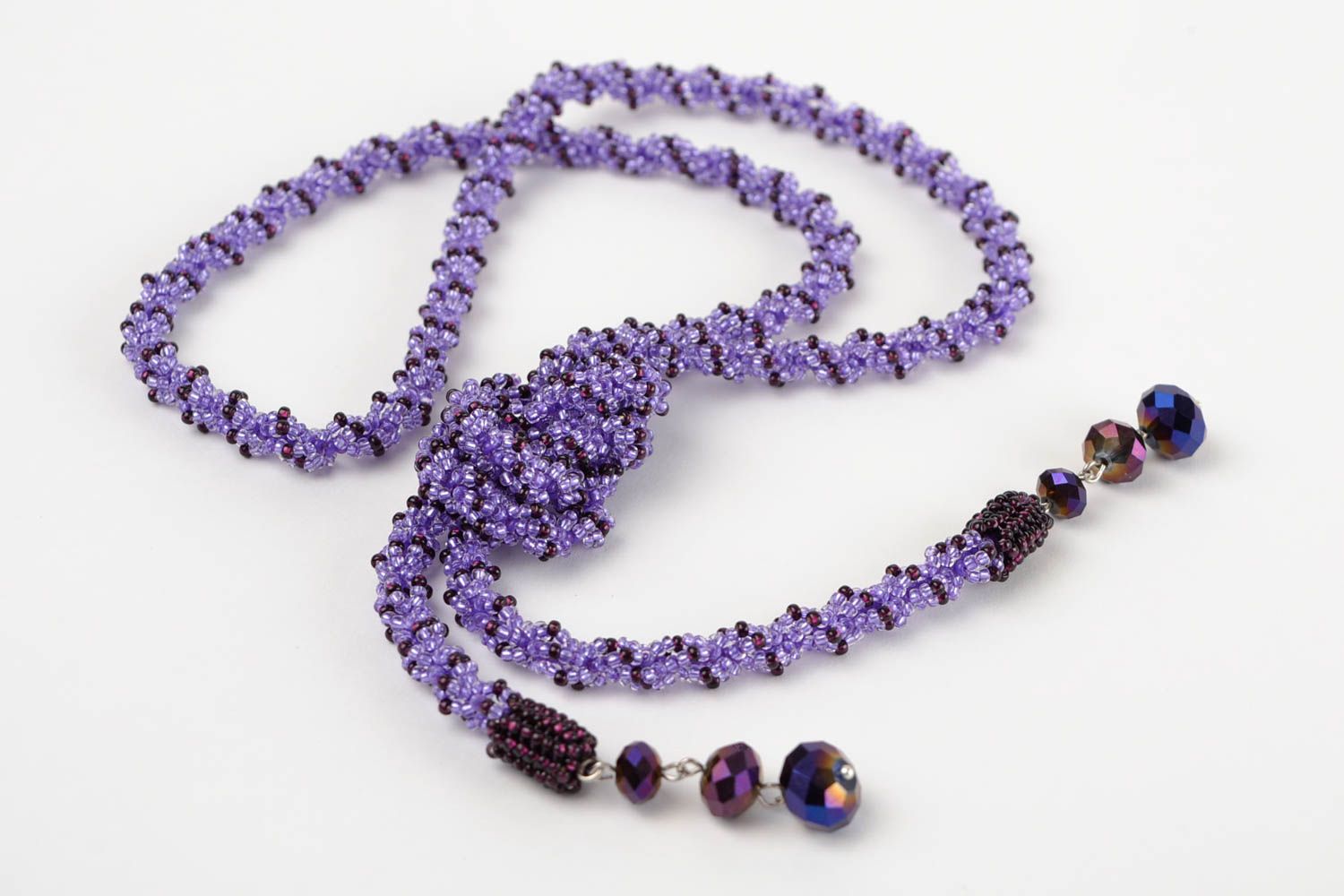 Handmade Rocailles Kette lange Halskette schöner Schmuck mit Glasperlen foto 5