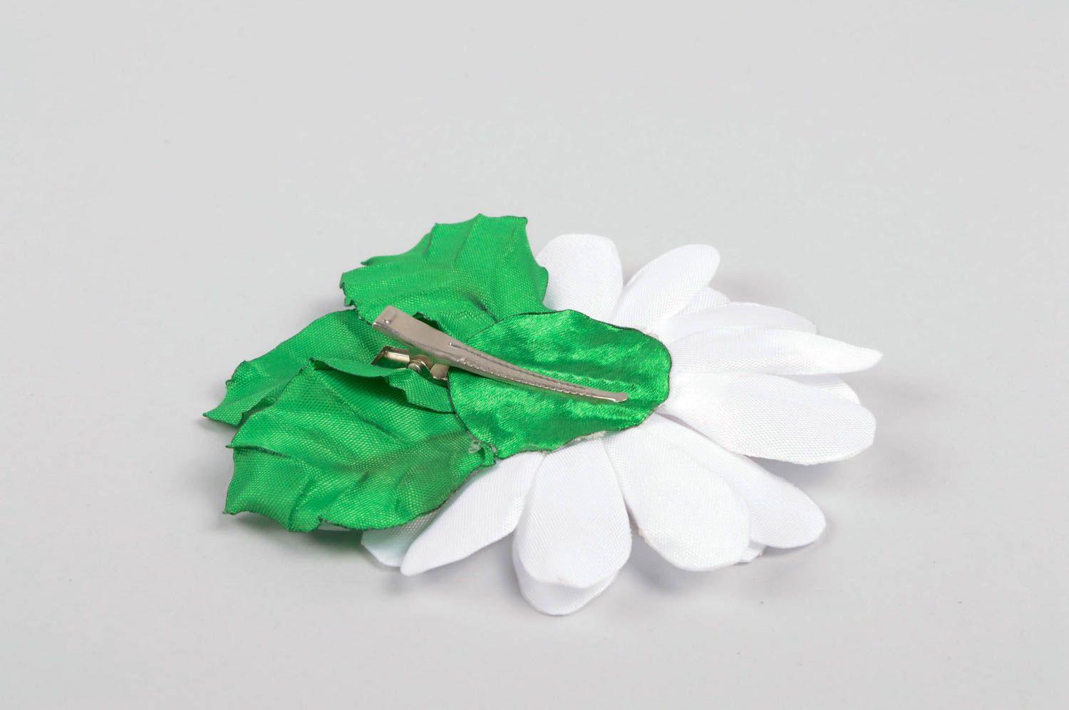 Kamille Blume Haarspange handgemachter Schmuck Accessoire für Mädchen zart foto 4