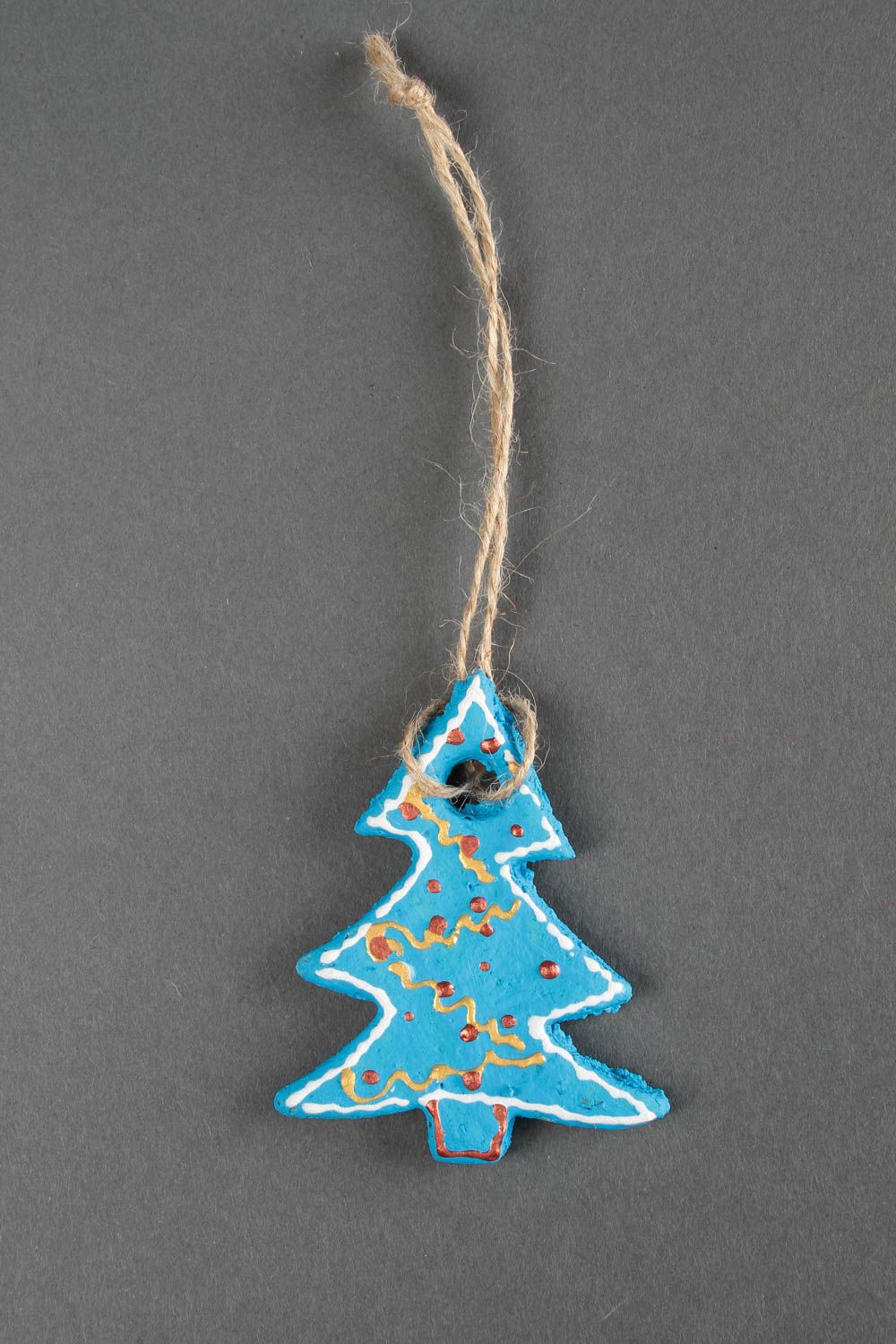 Figura decorativa hecha a mano azul regalo artesanal decoración para Año Nuevo foto 3