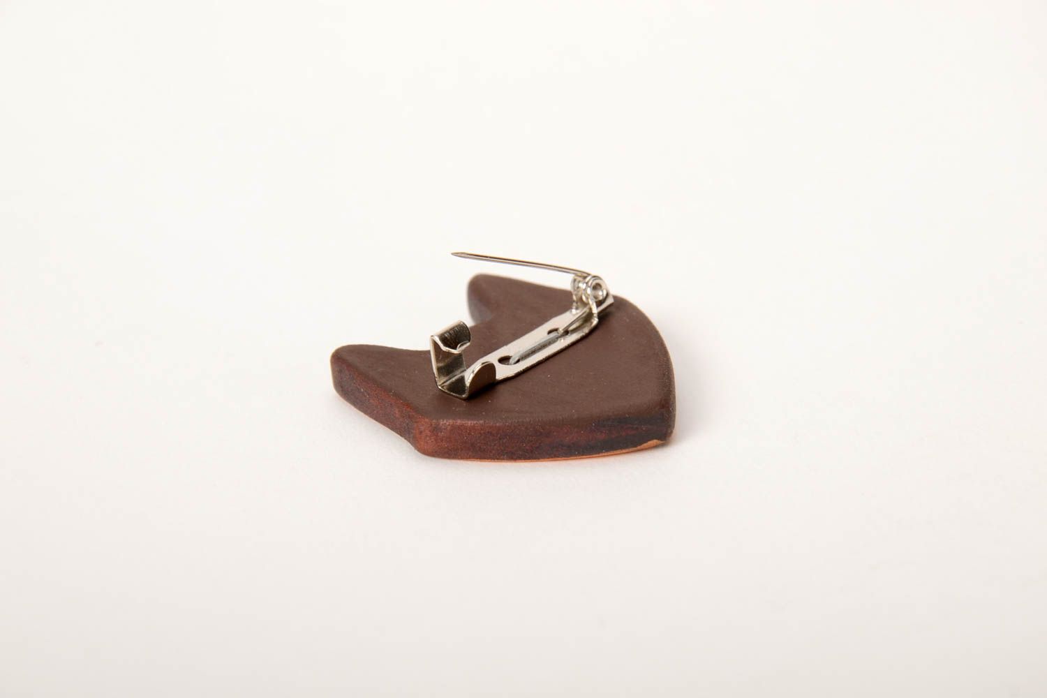 Handmade brooch designer jewelry unusual accessory wooden brooch gift ideas photo 3