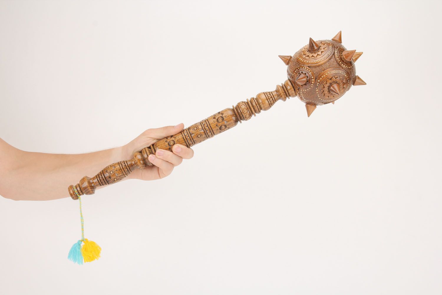 Large carved mace photo 3