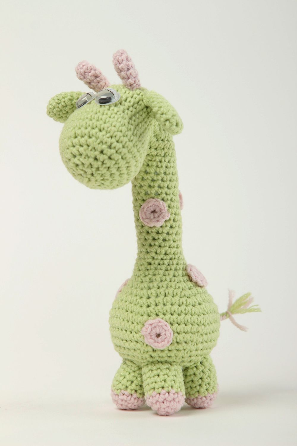 Handmade soft toy giraffe baby toy decorative crocheted toy cute toy for kids photo 2