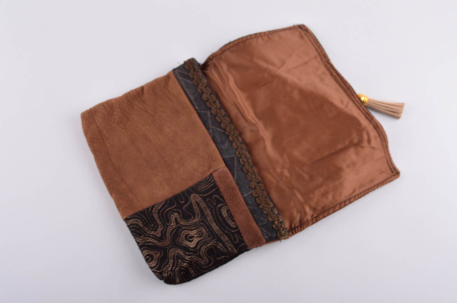 Borsa in pelle fatta a mano borsetta insolita accessori originali da donna  
 foto 4