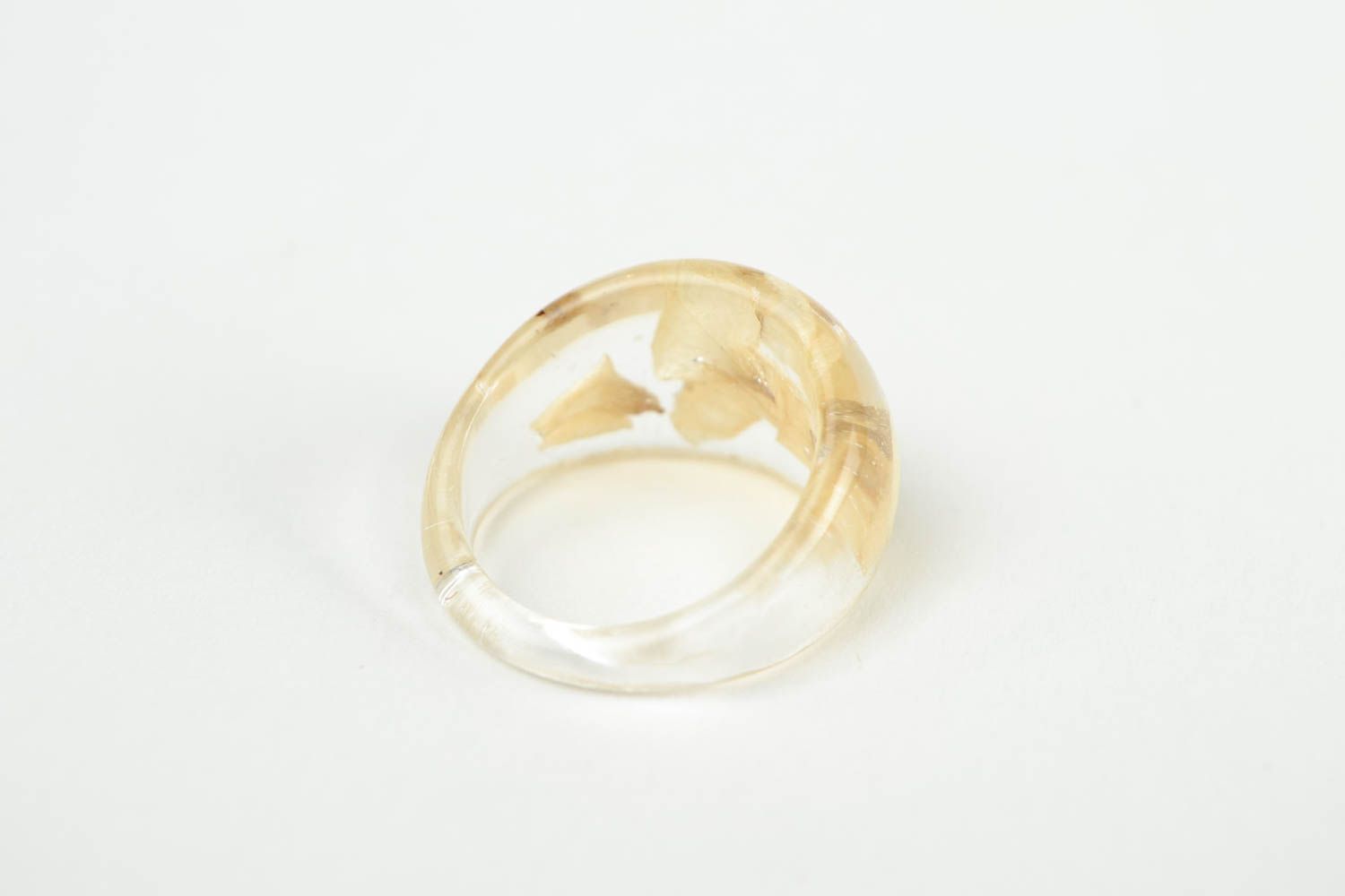 Кольцо ручной работы модное кольцо украшение из эпоксидной смолы прозрачное фото 5