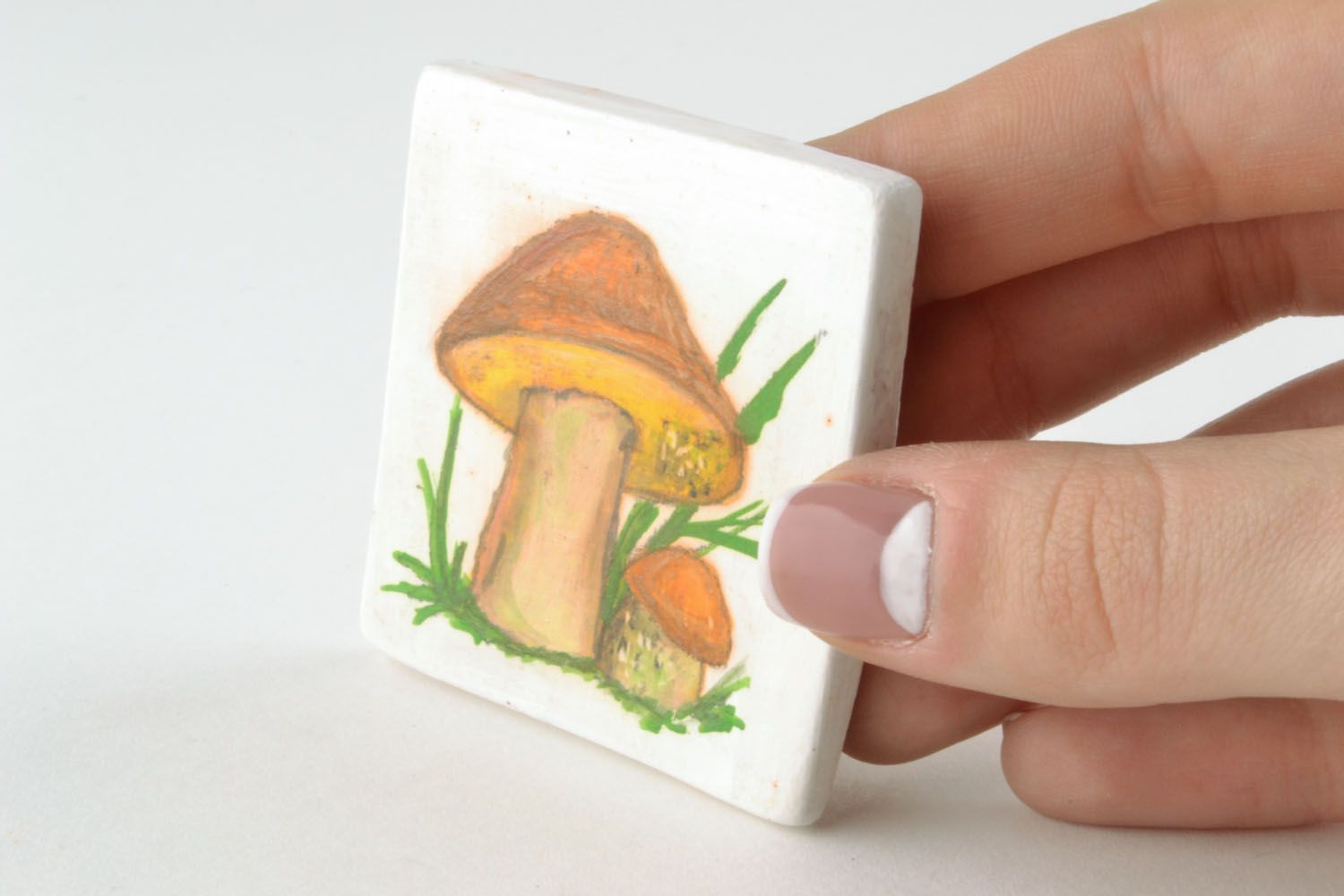 Ceramic fridge magnet Mushrooms photo 2