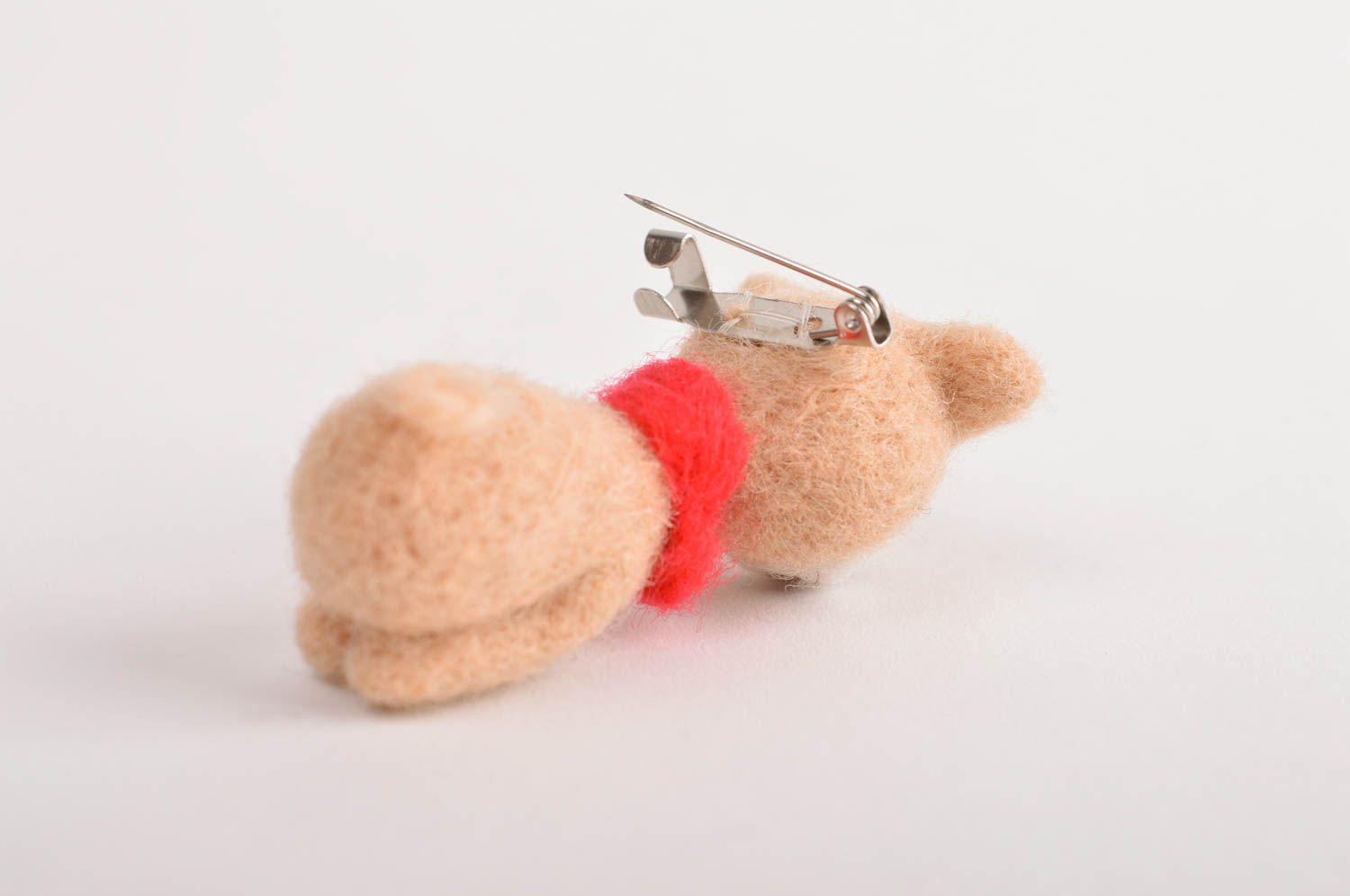 Handgefertigt Brosche Tier Schmuck aus Filz Accessoire für Frauen Katze foto 5