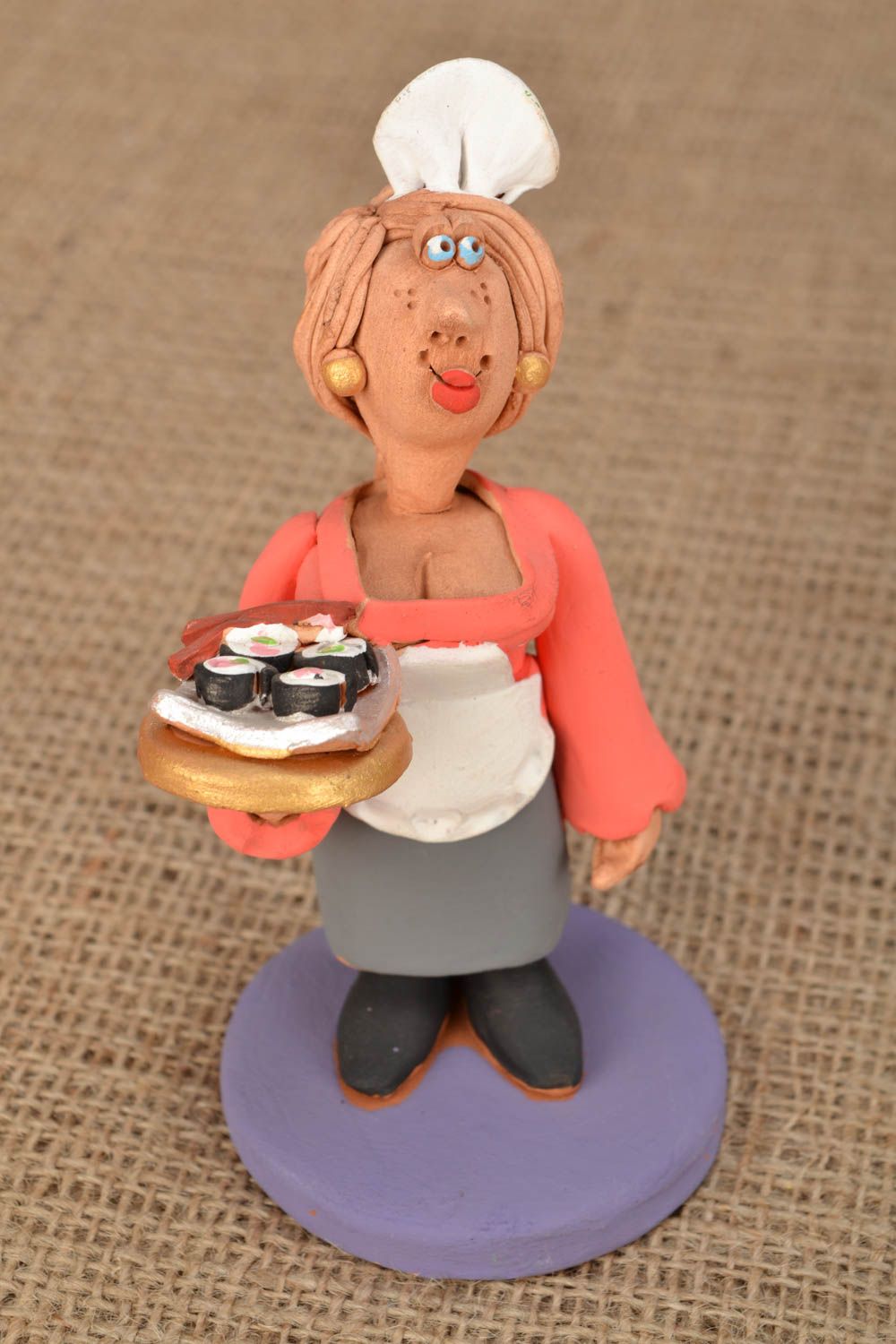Decorative clay figurine Waitress photo 1