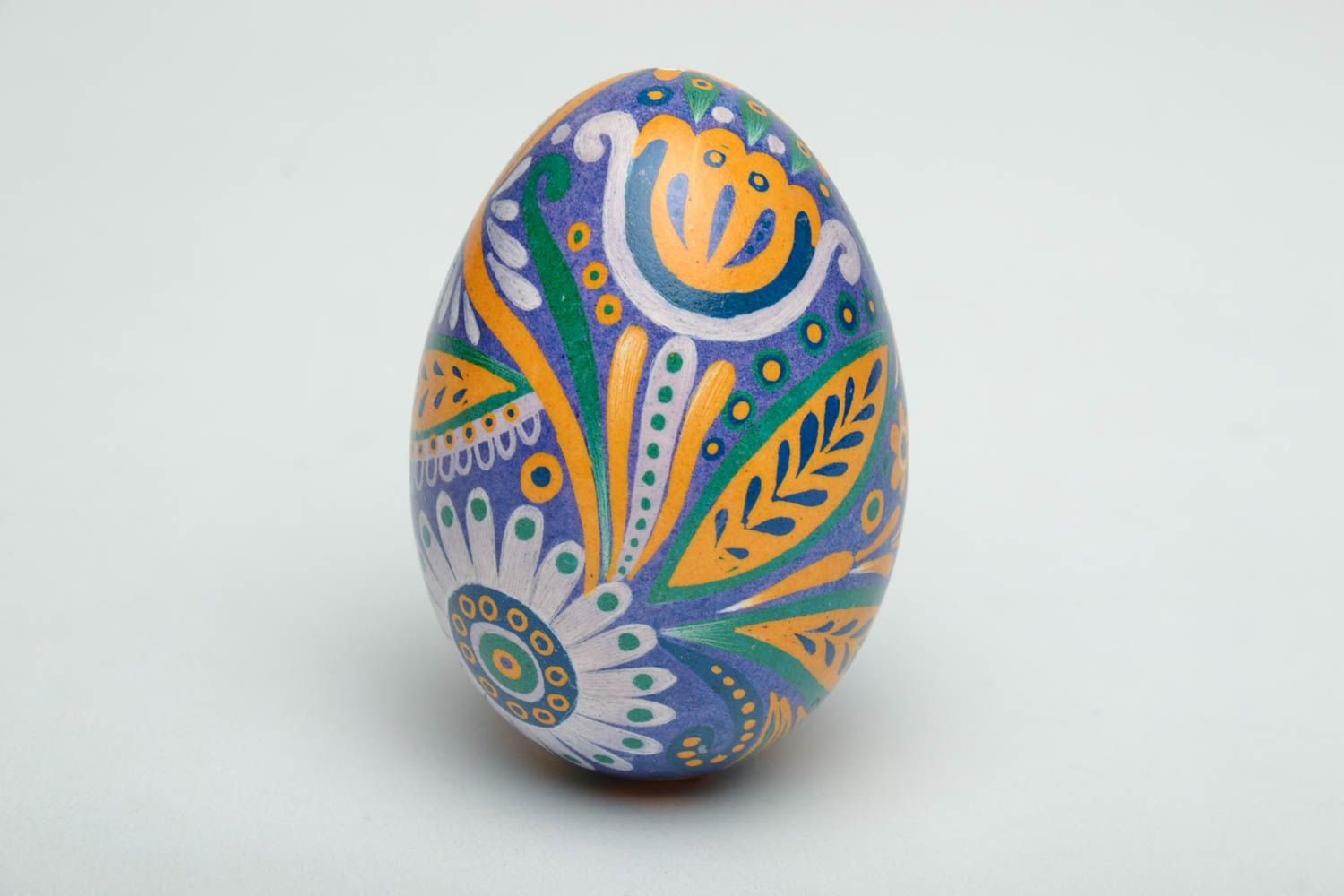 Huevo decorativo de Pascua pintado a mano con tintes anilinas foto 3
