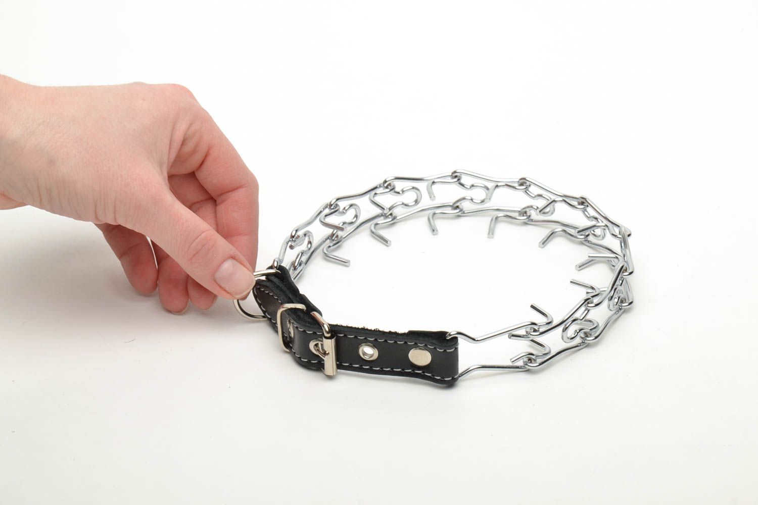 Metall Halsband für Hund in Schwarz foto 5