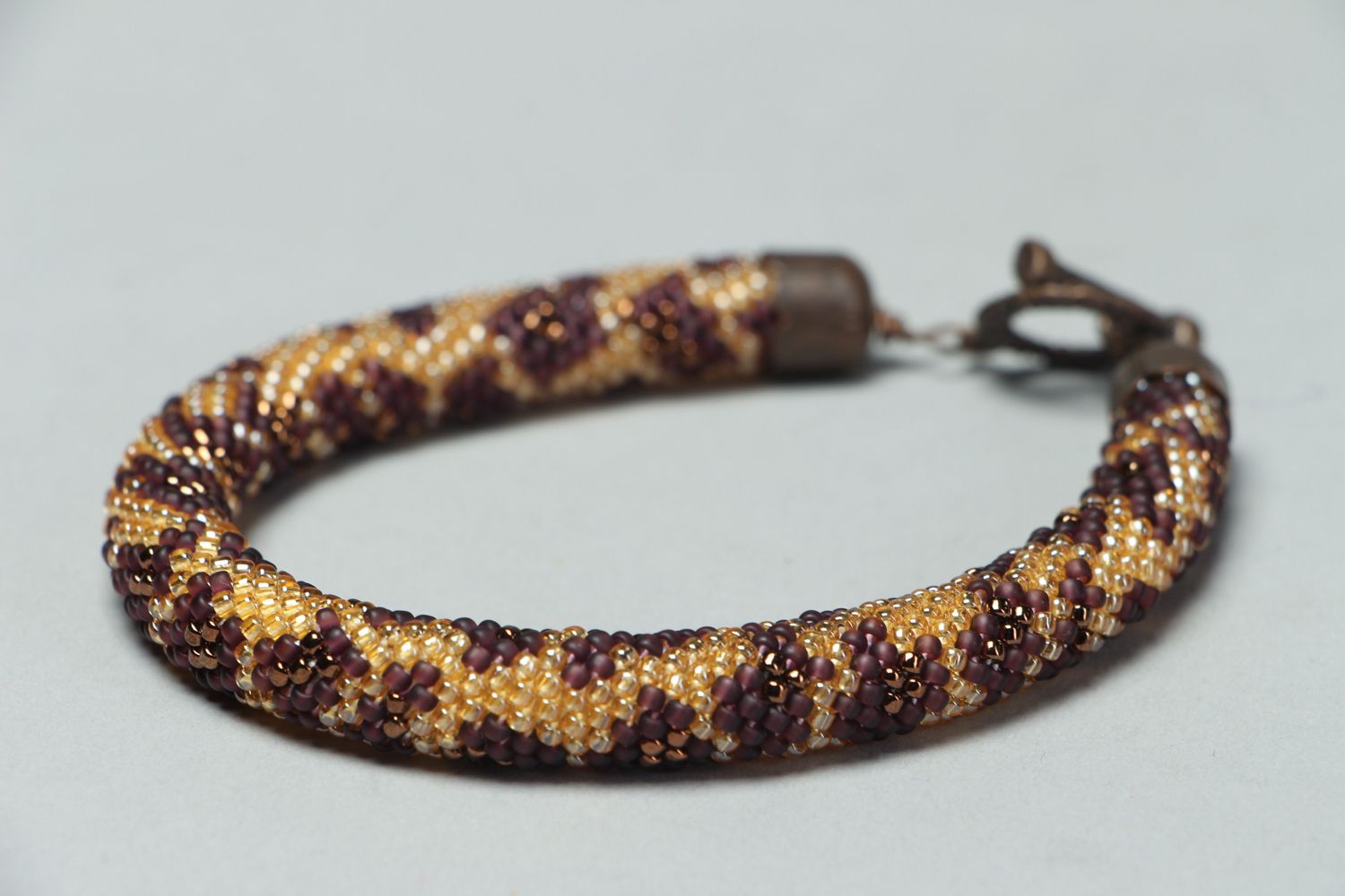 Handmade beaded cord bracelet Leopard photo 2