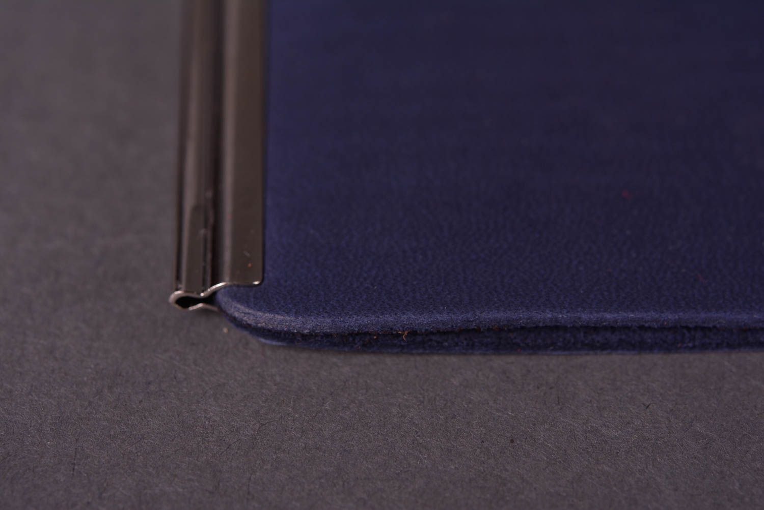 Кошелек ручной работы кожаный кошелек синий необычный кошелек прищепка фото 4