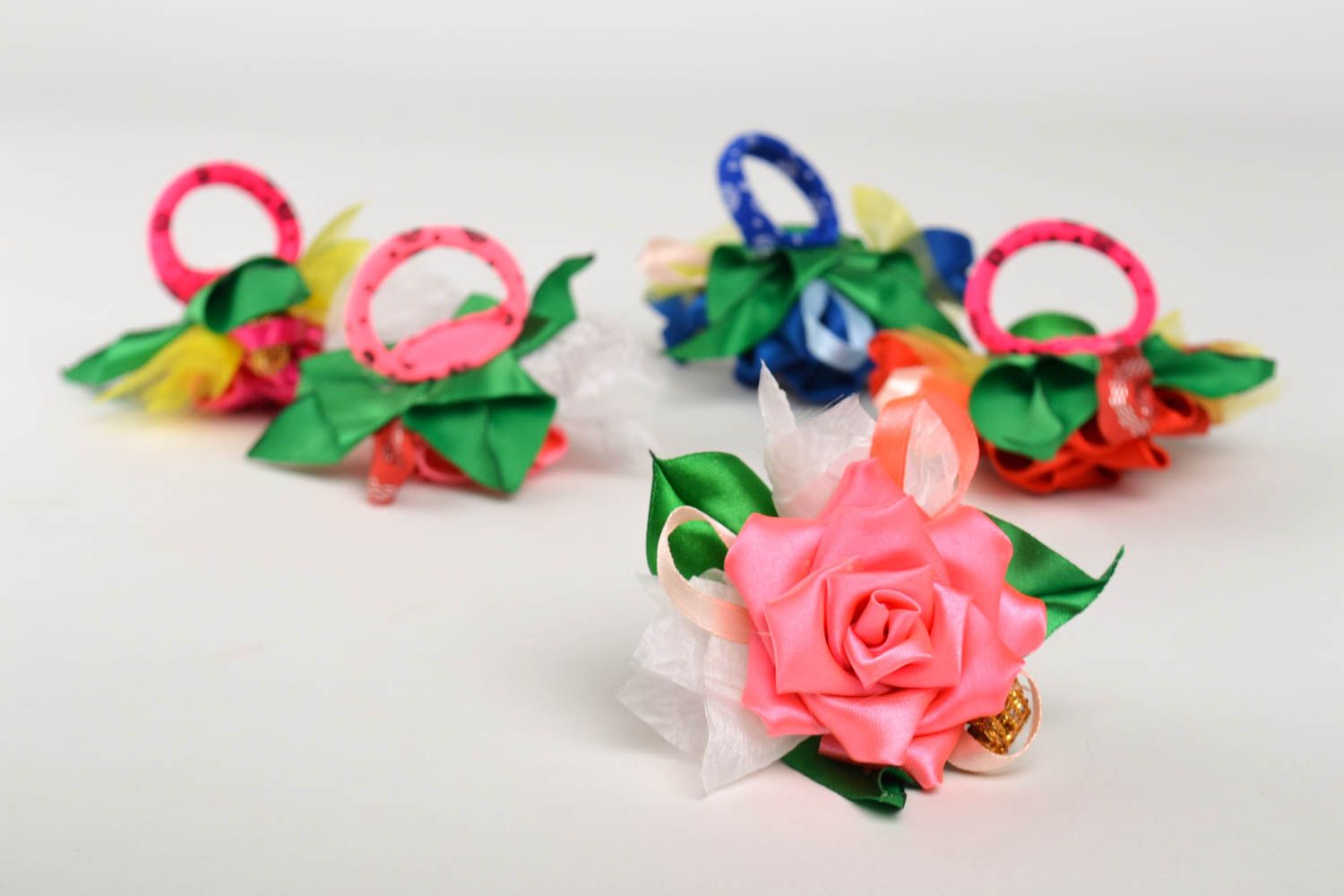 Haargummis Blumen Kinder Haargummis handmade Haargummi Set Accessoires für Haare foto 4
