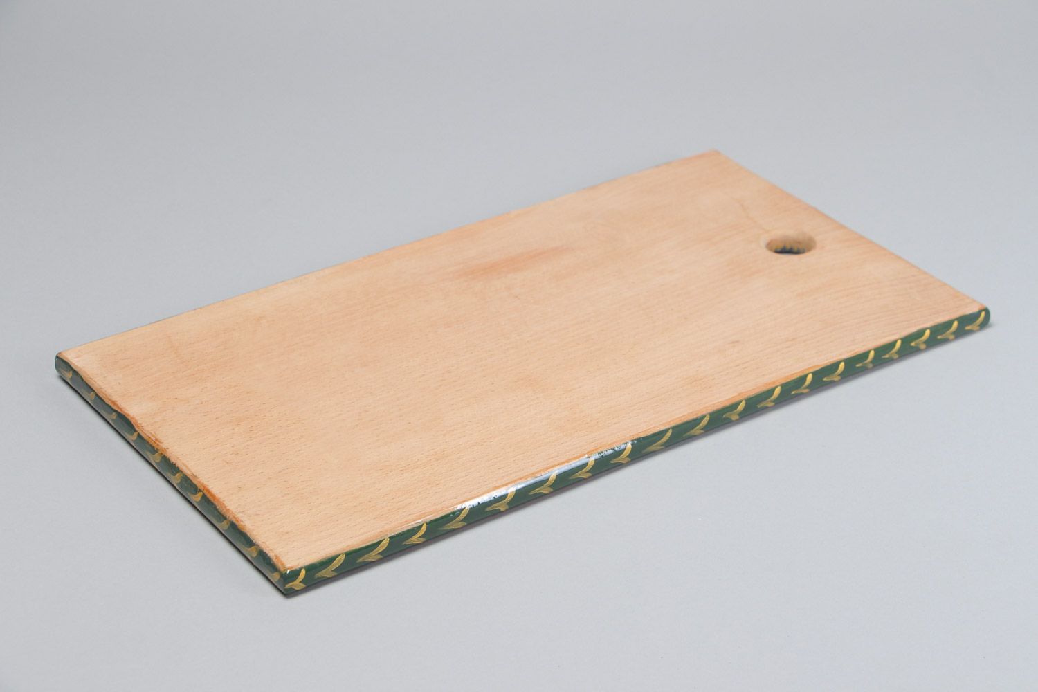 Handgemachtes Deko Schneidebrett aus Holz mit Bemalung für Interieur und Kochen foto 4