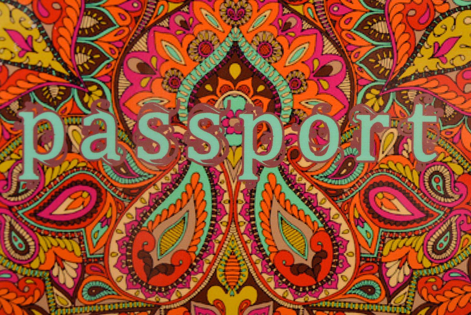 Étui passeport fait main Couverture passeport motif multicolore Cadeau original photo 3