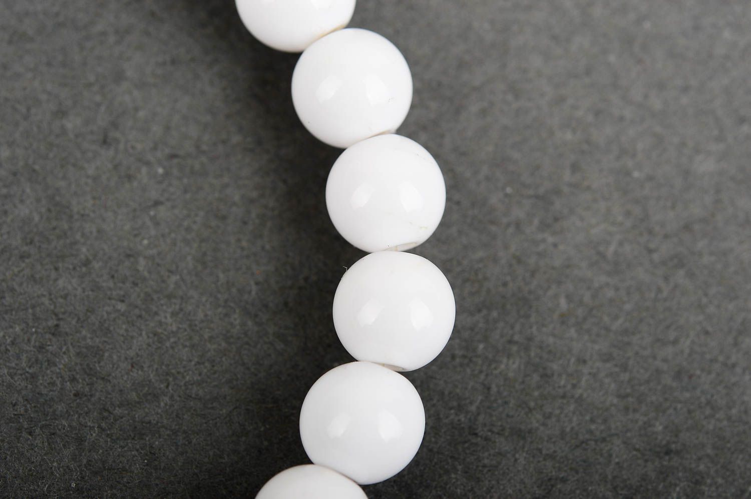 Bracelet perles fantaisie Bijou fait main blanc Cadeau pour femme original photo 5