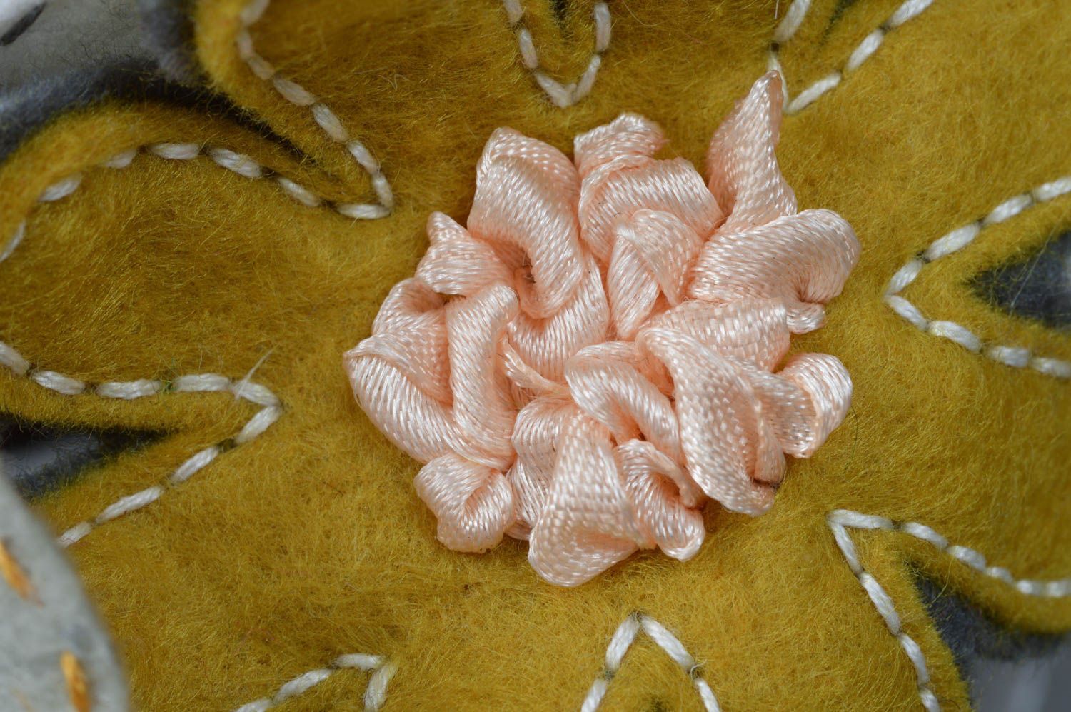 Deko Blumen aus Filz handmade für Haus Dekoration schön Blumenstrauß  foto 2