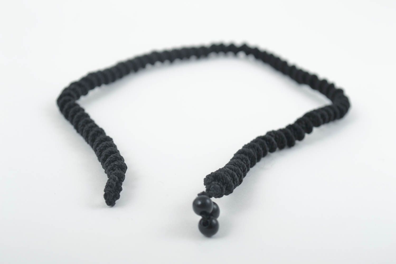 Handmade Damen Collier schwarz Modeschmuck Halskette Accessoire für Frauen foto 2