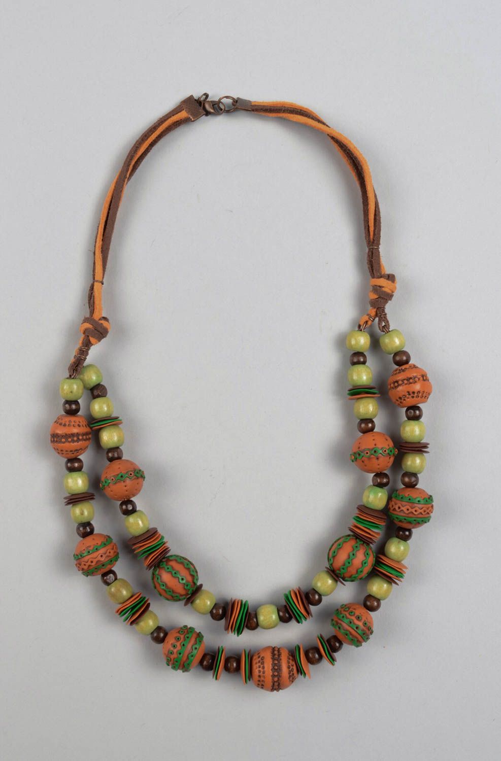 Collar de arcilla polimérica artesanal accesorio artesanal collar femenino foto 2