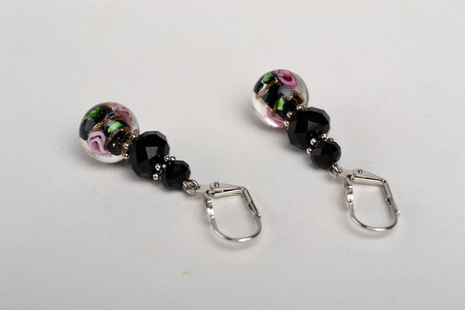 Handmade designer elegant earrings unusual stylish earrings resin jewelry photo 3
