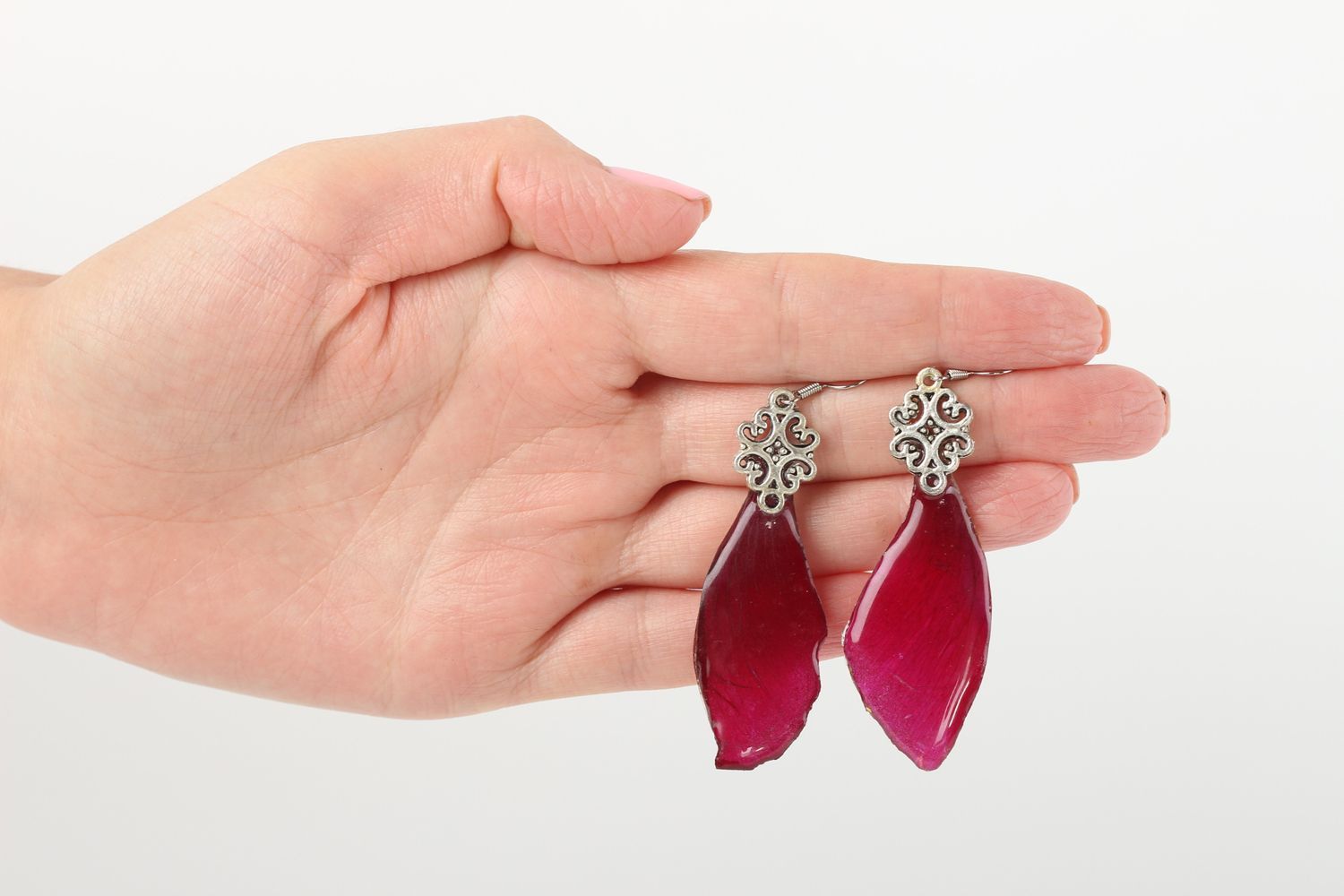 Handmade jewelry epoxy resin dangling earrings stylish earrings gifts for girls photo 5