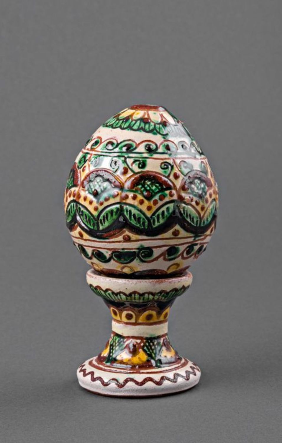 Huevo de Pascua de cerámica con soporte foto 2
