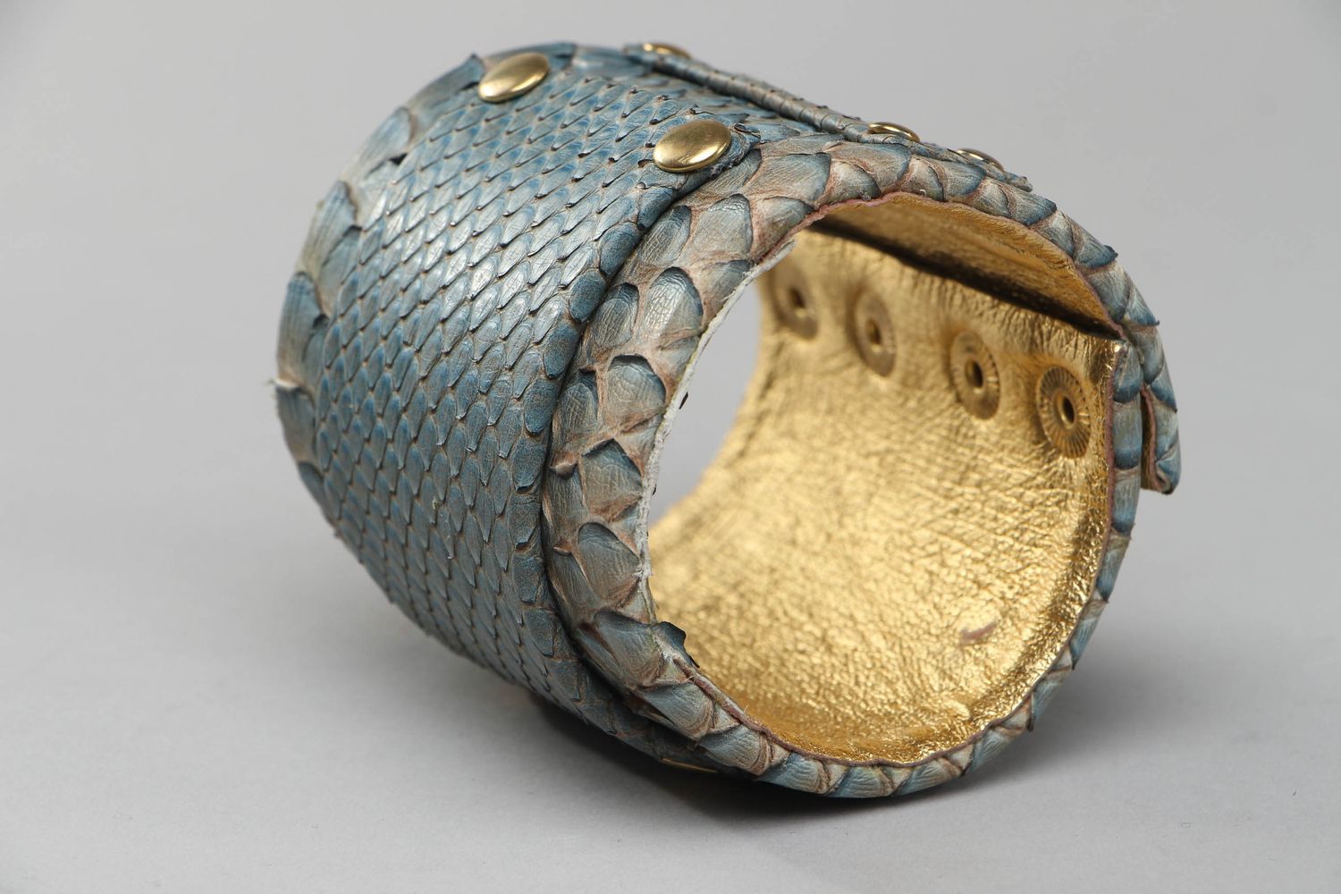 Bracelet en cuir de python pour maroquinerie photo 3