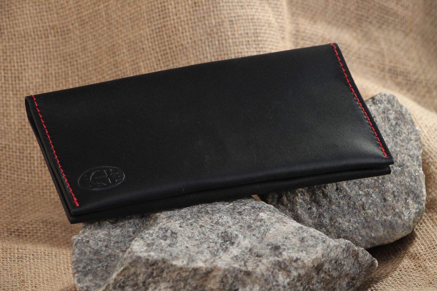 Black leather wallet photo 5