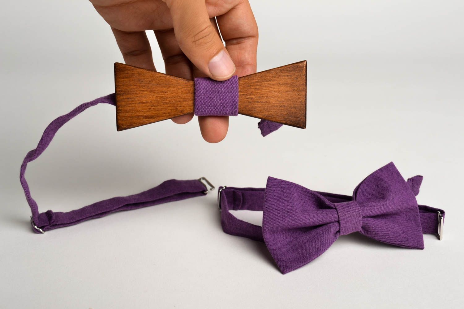 Handmade wooden bow tie designer bow tie men accessories present for boyfriend photo 5