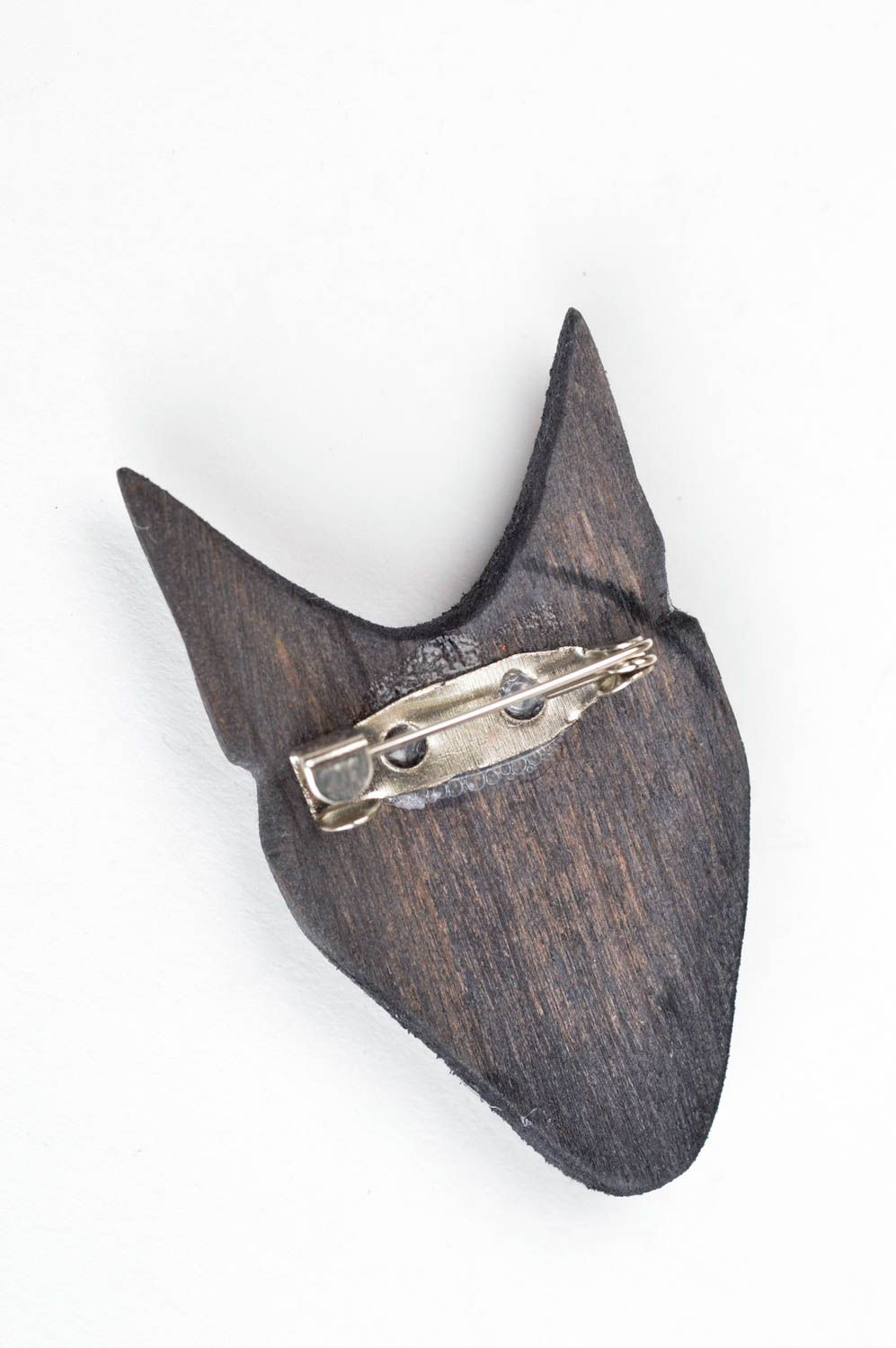 Broche artesanal de madera accesorio de moda hecho a mano regalo original foto 4