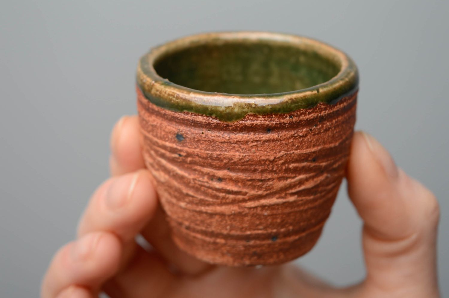Copa cerámica cubierta con barniz 80ml foto 2