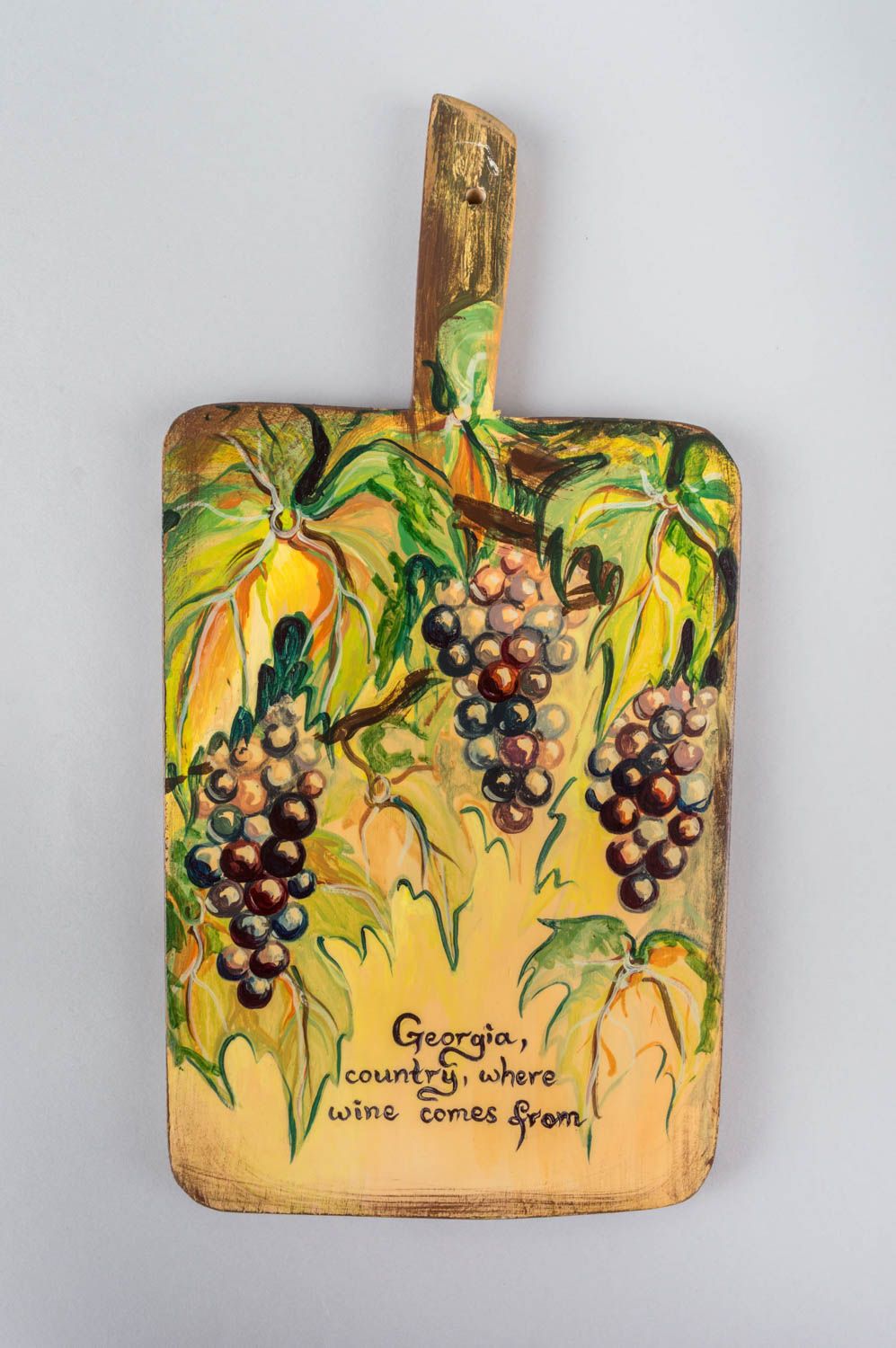 Handmade decorative cutting board wooden kitchen utensils painted chopping board photo 2