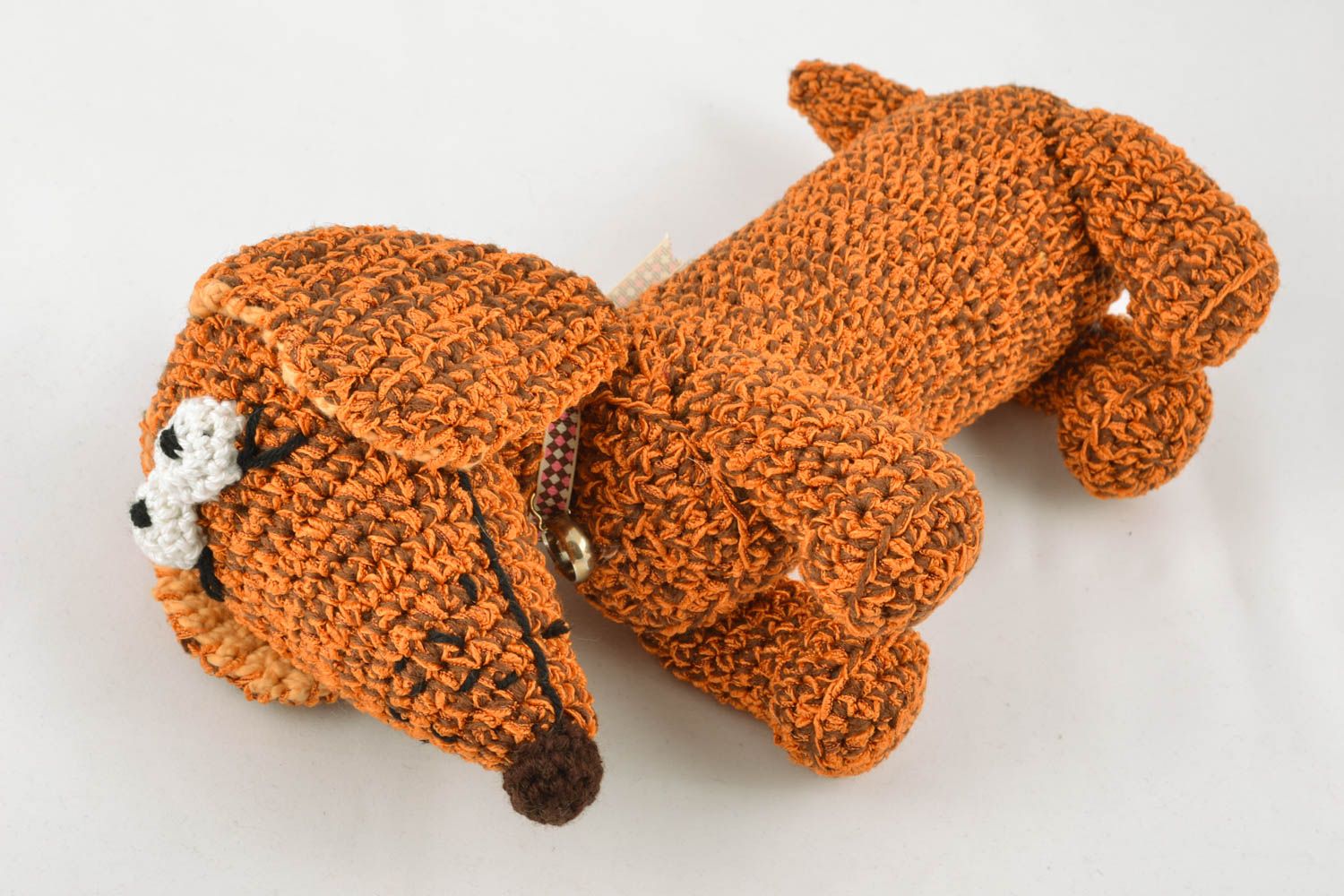 Handmade crochet toy Badger-dog photo 1