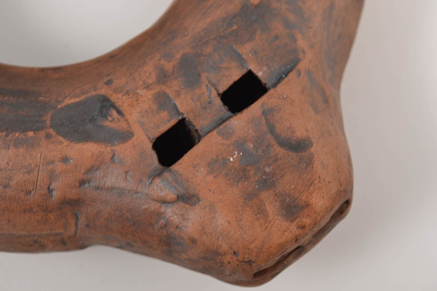Глиняная свистулька ручной работы керамический сувенир игрушка из глины фото 2
