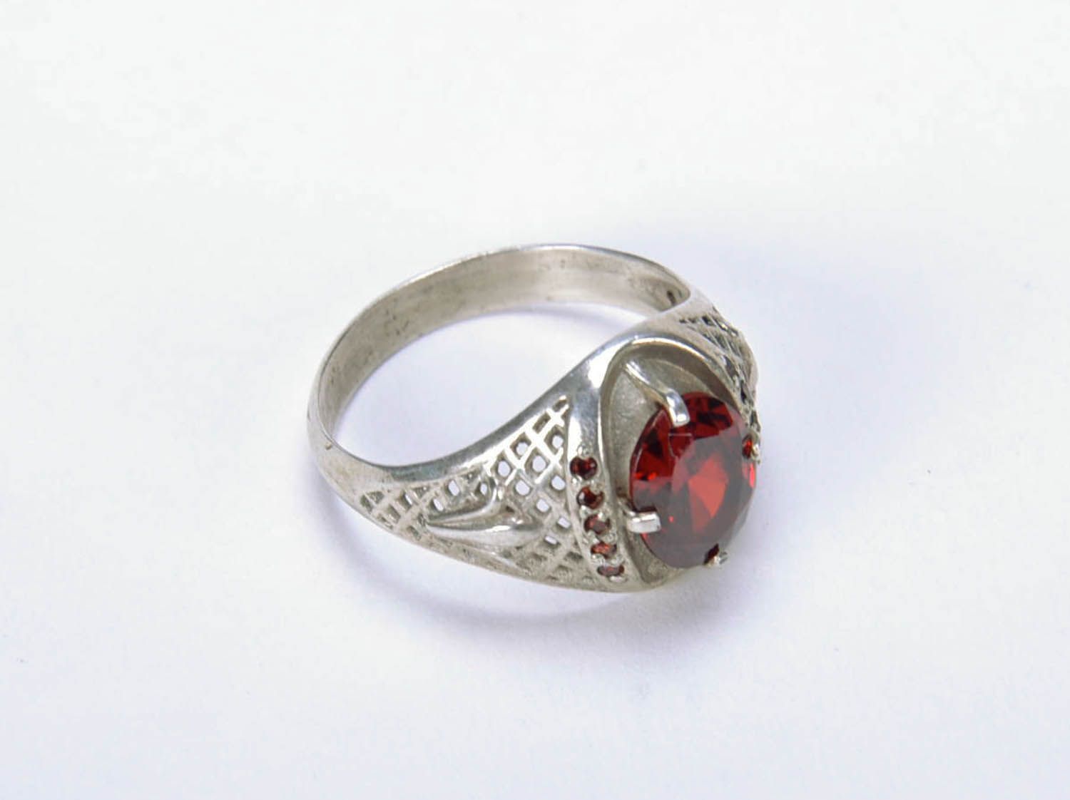 Women's silver seal ring photo 4